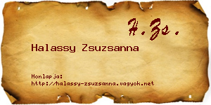 Halassy Zsuzsanna névjegykártya