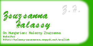 zsuzsanna halassy business card
